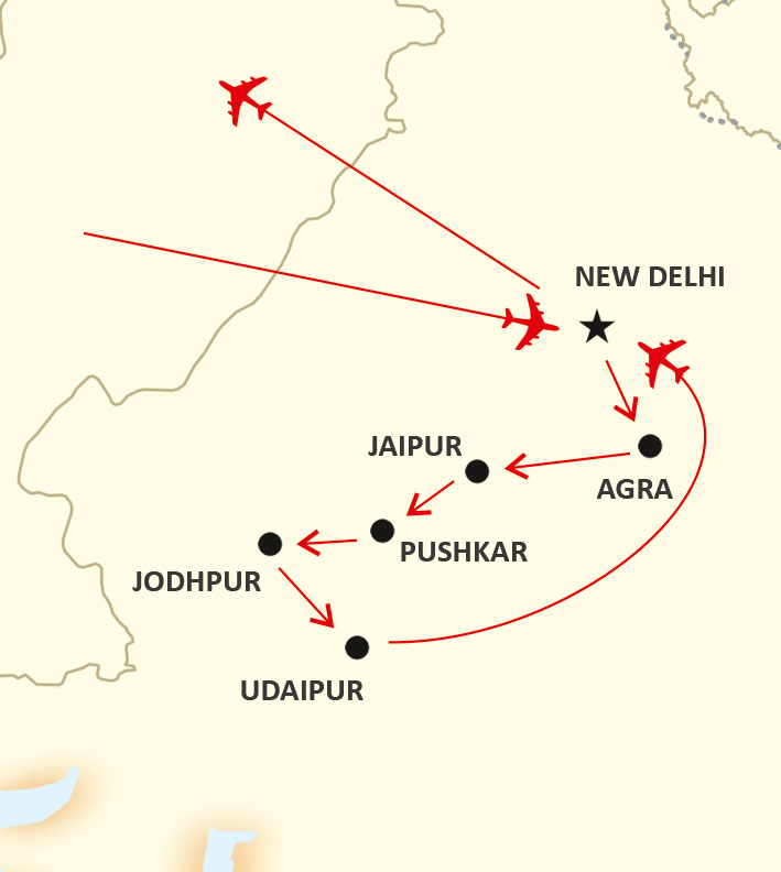 Karta Rajasthans skatter, india